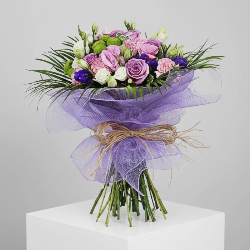 Wild Purple Hand-Tied Flower Bouquet